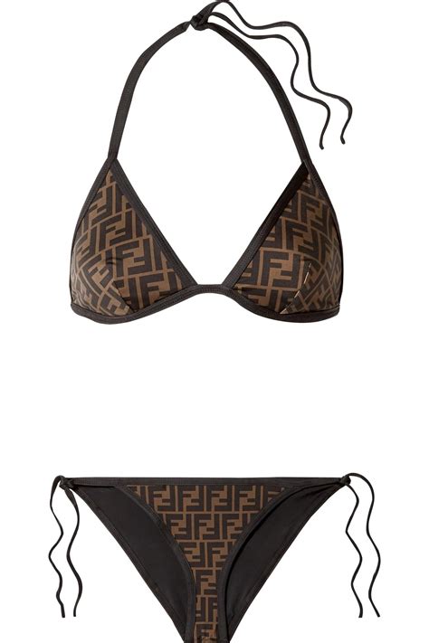 fendi roma reversible logo printed bikini set|fendi swimsuit.